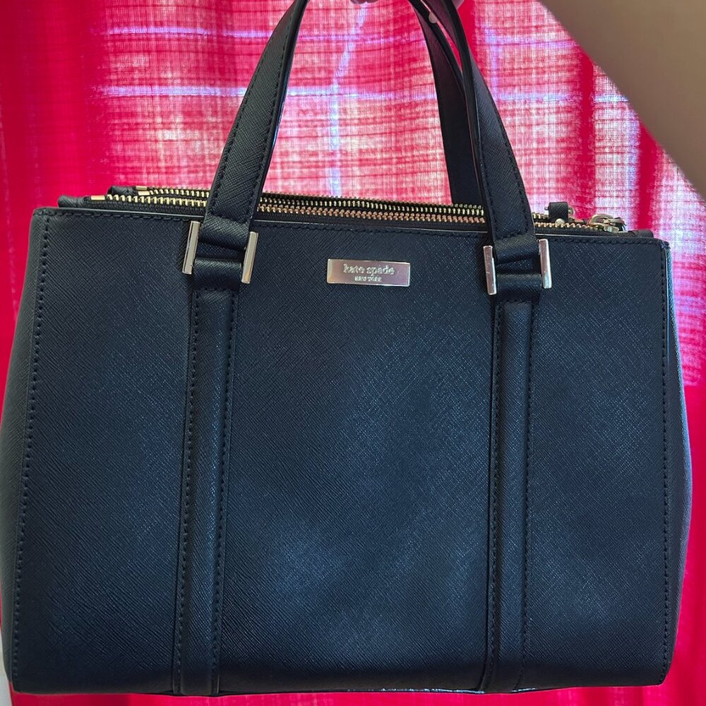 Kate Spade black leather purse - Picture 1 of 7